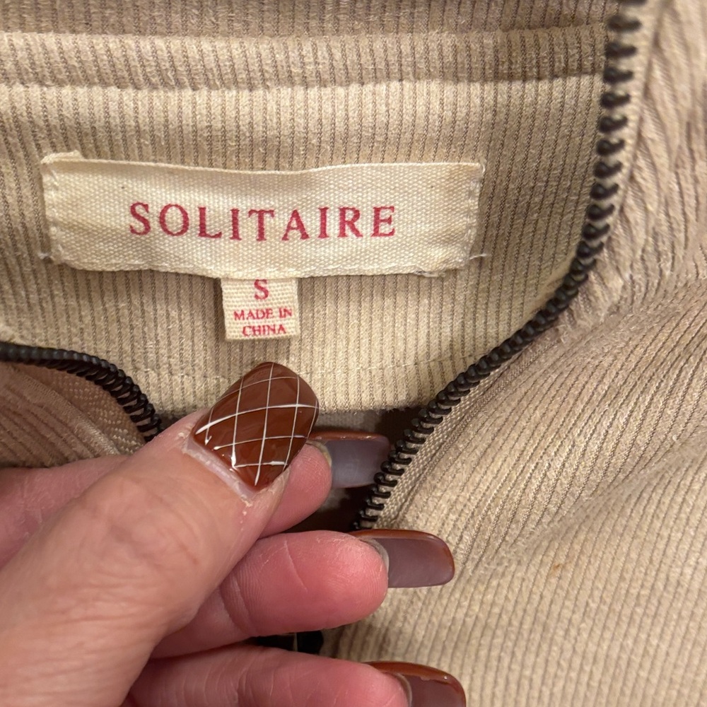 Solitaire Beige Utility Jacket - Picture 2 of 4